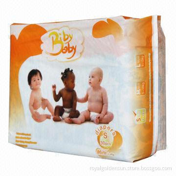 Disposable baby diapers with PP tapes and clothlike backsheet